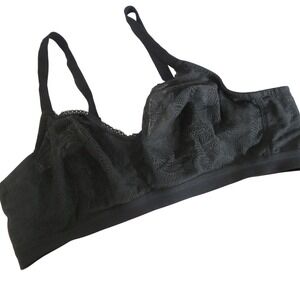 Women's Understance Black‎ Lace Unlined Wireless Bra 40B/C U00840026